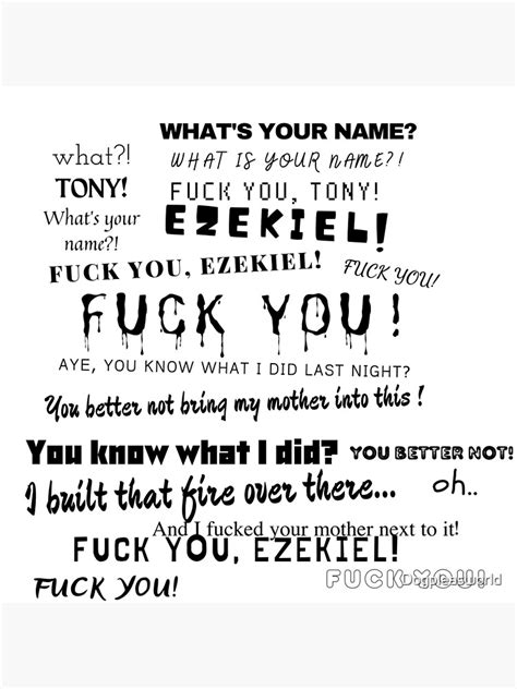 Tony And Ezekiel Fuck You Tony Fuck You Ezekiel Funny Meme Viral Tiktok Art Print By