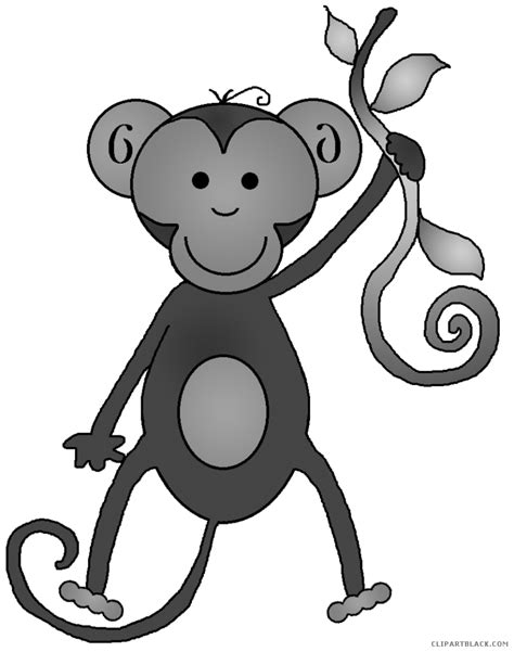 Monkey Clipart Black And White Monkey Black And White Transparent Free