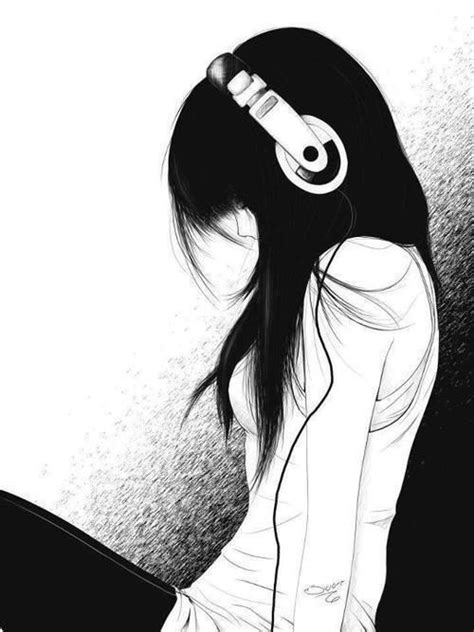 Anime Girl With Headphones Inspiration To Draw Pinterest