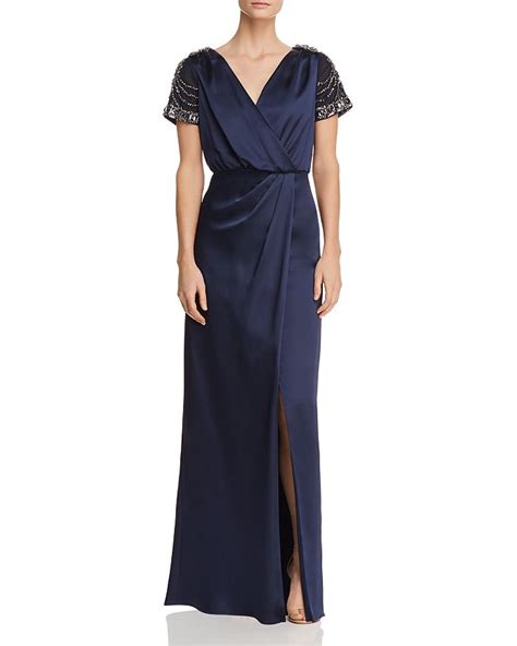 Aidan Mattox Embellished Faux Wrap Gown 100 Exclusive Bloomingdales
