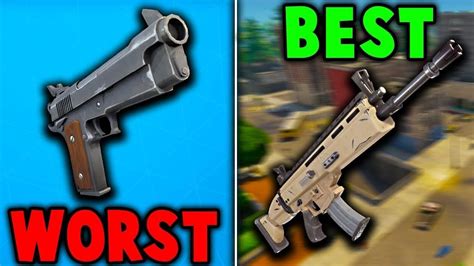 Ranking Every Gun In Fortnite From Worst To Best Youtube