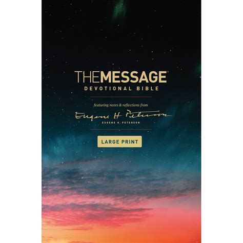 The Message Devotional Bible Large Print Hardcover Featuring Notes