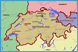 Map Of Austria And Switzerland - TravelsFinders.Com