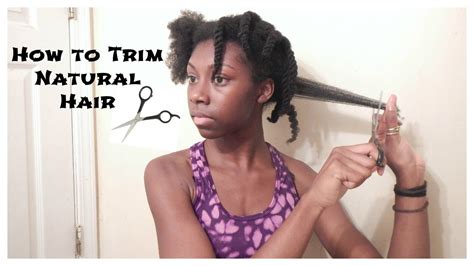 How To Trim Natural Hair And Maintain Length Youtube