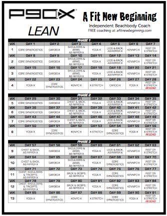 Check spelling or type a new query. P90x Workout Calendar Lean