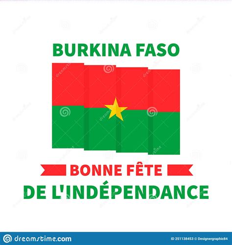 Burkina Faso Independence Day Typography Poster In French National