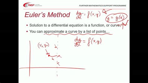Fmsp Revision Mei De Numerical Methods For Differential Equations
