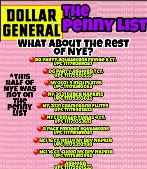 Penny Shopping List for Dollar General 1/26/2021 — ThePennyList.com