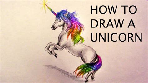 How To Draw A Realistic Unicorn Easy Realtime Youtube