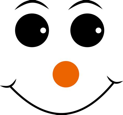 Printable Cute Snowman Face