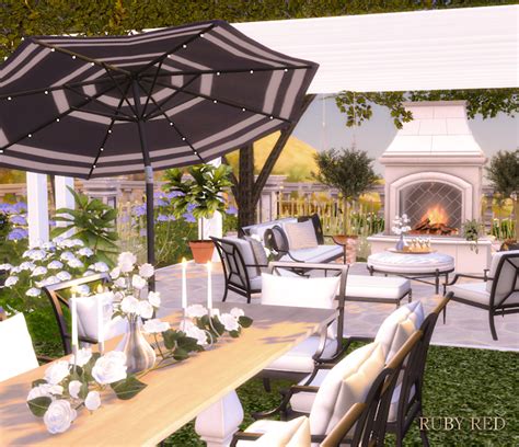 Sims 4 Contemporary Summer Outdoor Furniture 模擬市民 4 夏日戶外家具組 Early