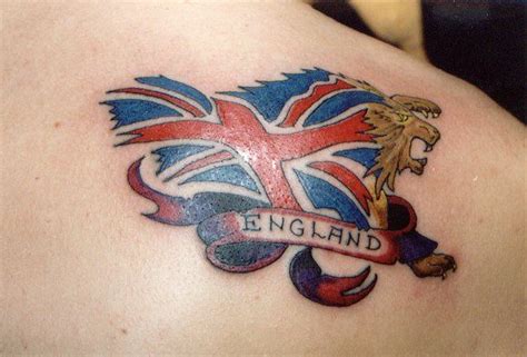 England Flag And Lion Fac Design Your Tattoo Flag Tattoo Tattoo Uk