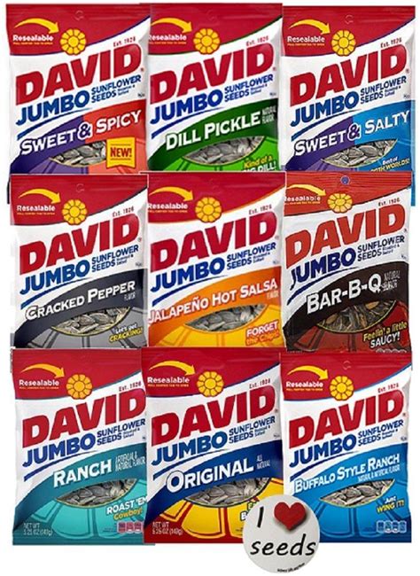 David Sunflower Seeds Variety Pack Bundle Featuring Different