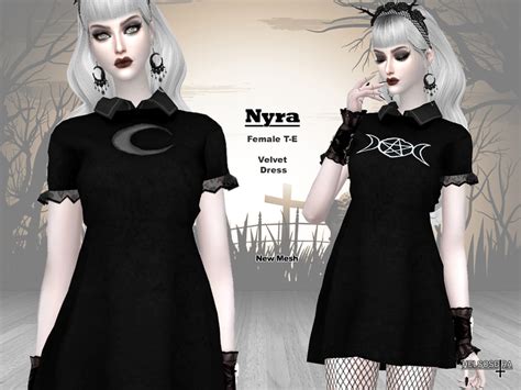 The Sims Resource Nyra Gothic Mini Dress