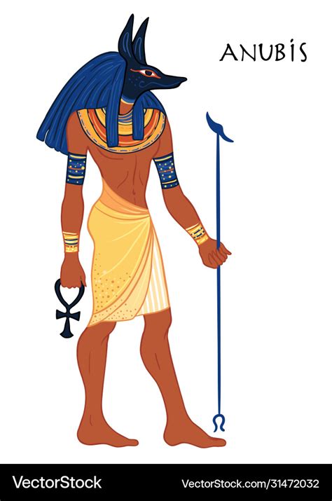 Anubis In Ancient Egyptian God Death Royalty Free Vector