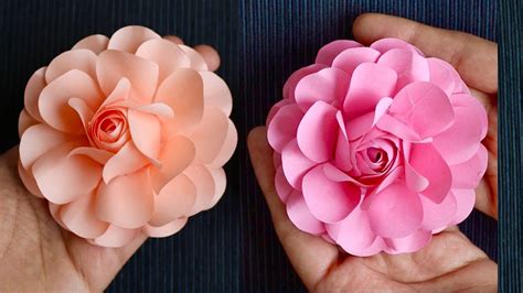 Easy Way To Make Realistic Paper Rose Paper Flower Paper Craft
