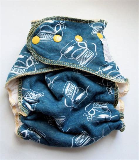 Typewriter Fitted Cloth Diaper Osfm Yellow Snaps And Etsy Fitted
