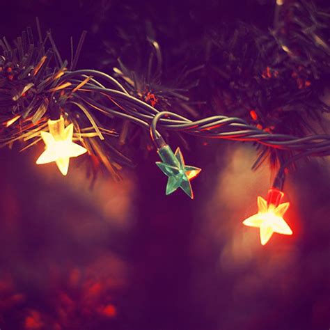 Beautiful Christmas Tree Decoration Light Star Wallpaper 1440x1440