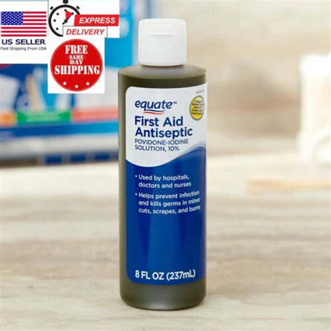 Equate First Aid Iodine Antiseptic Liquid Prevent Infection 8 Fl Oz