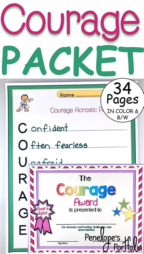 Courage Courageous Activities And Lessons Strength Social