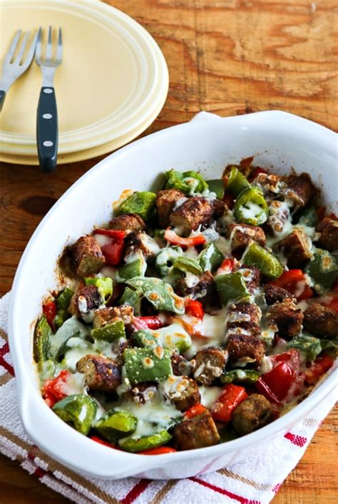 No Egg Breakfast Bake With Sausage And Peppers Kalyns Kitchen Low