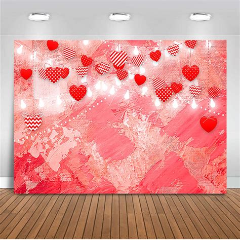 Valentines Backdrop For Photography Red Heart Background For Photo St