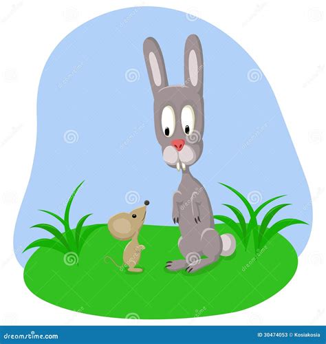 Rabbit And Mouse Stock Illustration Illustration Of Childrens 30474053