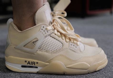 Your Best Look Yet At The Off White X Air Jordan 4 Sp Wmns Sail Air
