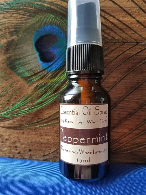 Peppermint Spray Essential Oil 15ml Natural Etsy