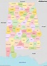 Map Of Alabama Includes City Towns And Counties Map County Map | Images ...