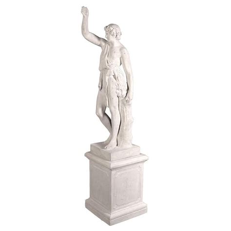 Hercules With Nemean Lion Pelt Garden Statue With Plinth Garden