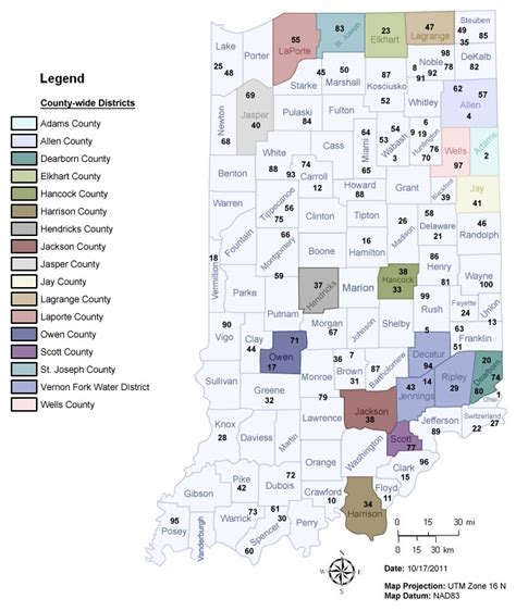 Idem Water Quality In Indiana Map Of Indiana Regional Water And Sewer