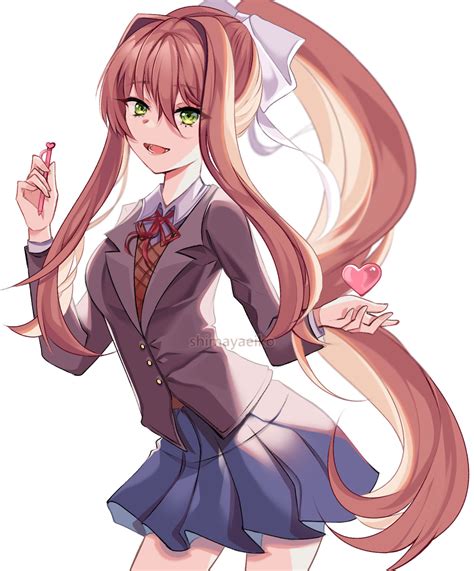 Monika [ddlc Fan Art] By Shimayaeiko On Deviantart