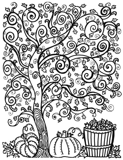 Fall Tree Coloring Pages Worksheets Decoomo