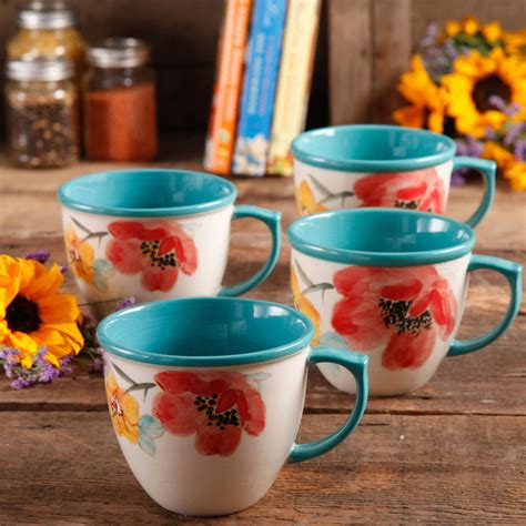The Pioneer Woman Flea Market Coffee Cup Tea Mug Stoneware Floral