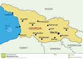 País De Georgia - Mapa Del Vector Ilustración del Vector - Ilustración ...
