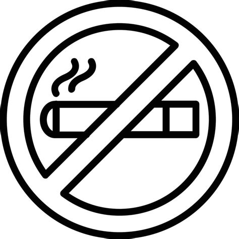 No Smoking Vector Line Icon 8899251 Vector Art At Vecteezy
