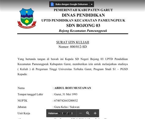 17 contoh surat izin sekolah, kerja, kuliah dll (lengkap) oleh made blog. Download Contoh Surat Izin Kuliah Dari Kepala Sekolah ...