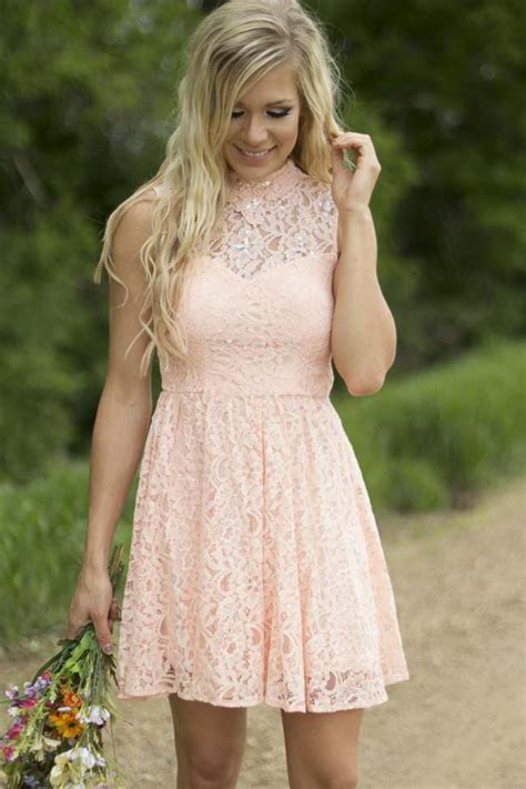 The wedding gown has a stunning feminine silhouette and was made using a designer silk (100% natural) with amazing quality. Modest Country Western Full Lace Peach Short Lace ...
