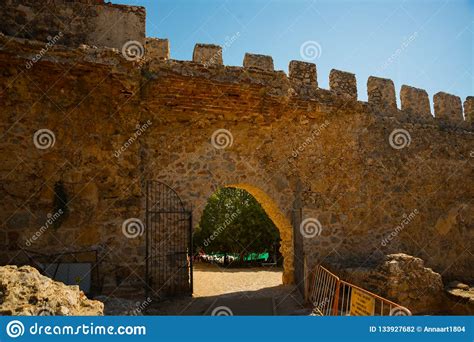 Alanya Kalesi Brick Ancient Castle Wall Alanya Turkey Wonderful