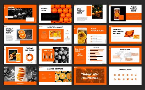 Orange Powerpoint Template Powerpoint Templates Powerpoint Template