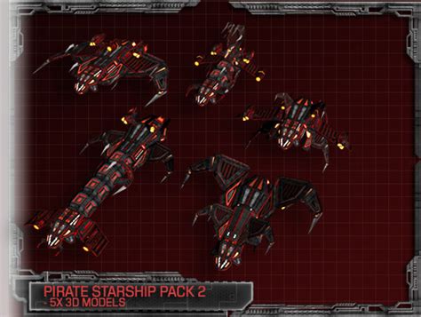 Pirate Starship Pack 2 3d Space Unity Asset Store