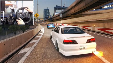 Tokyo Expressway In A Jzx Assetto Corsa Steering Wheel Gameplay