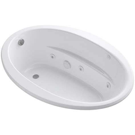 A whirlpool tub or air bath is a luxurious upgrade for the bathroom space. KOHLER Sunward 5 ft. Whirlpool Tub in White-K-1162-S1-0 ...