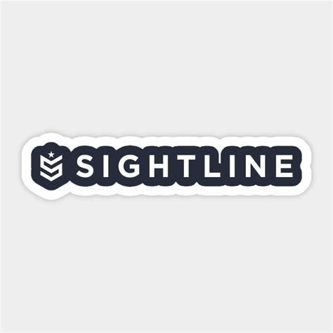 Sightline Vertical Logo White Sightline Sticker Teepublic