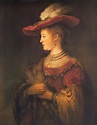 Portrait of Saskia van Uylenburgh - Rembrandt - WikiArt.org