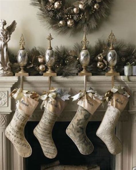 An Image Of Christmas Stockings Hanging From The Fireplace
