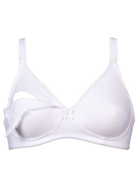 Naturana Irregular Naturana White Non Wired Full Cup Nursing Bra