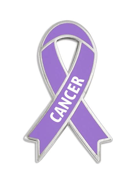 Pinmarts Cancer Light Purple Awareness Ribbon Enamel Lapel Pin 10