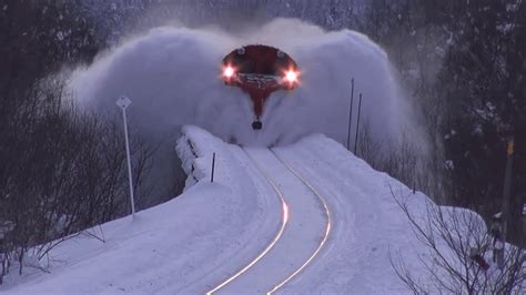 Awesome Powerful Snow Plow Train Removal Canvids